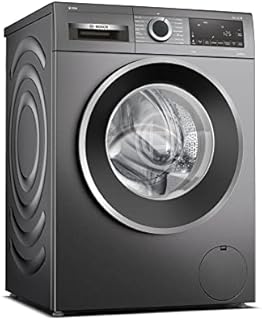 Bosch Home & Kitchen Appliances Bosch WGG244ARGB Washing Machine, Automatic dosing with i-DOS, Speed Perfect, AntiStain, ActiveWater Plus, EcoSilence Drive, Grey, Serie 6, Freestanding, Graphite, 9 kg