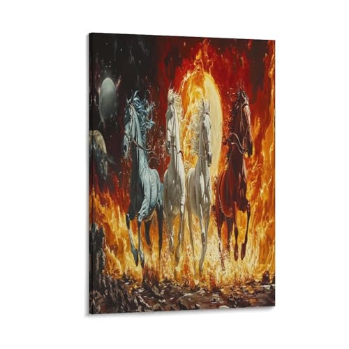 Cheval décoration murale tableau pour personnaliser mur blanc
