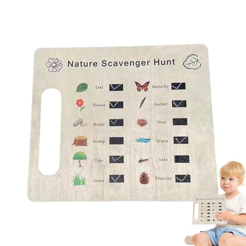 Ackerfrau Jagd - Holz Natur Treasure Huntspiel | Finden Sie Such Camping -Aktivitätsplatzierung, Trip Exploration -Spielzeugszenario, Party -Treffen -Spiele, Familienabenteuerspiele für Kinder Grou