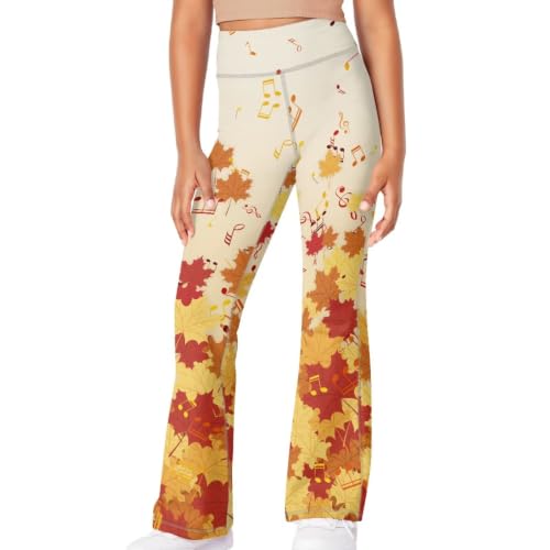 Image of Girls Flare Leggings Cute Bell Bottoms for Teen Girls Wide Leg Sweatpants for 5-14 T