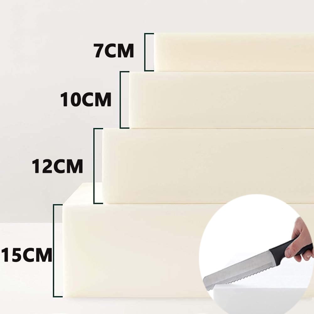 Foam Cush - Almohadilla de asiento para sofá y ventana, 12 cm de grosor, repuesto para cama de mascotas, material de tapicería de espuma de 80 x 30 cm, tamaño versátil