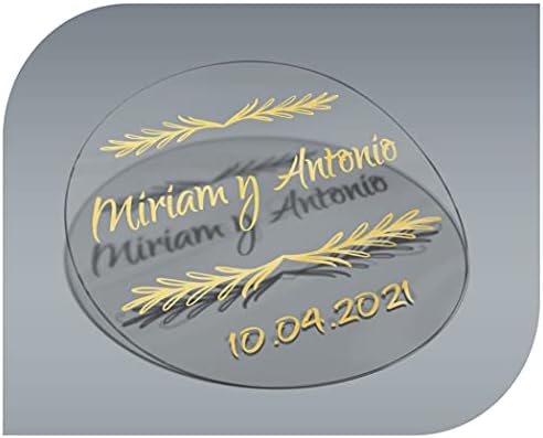 Pegatinas transparentes rectangulares personalizadas - Etiquetas  personalizadas Familia elegante con clase