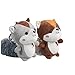 Zonster 2pcs Écureuil Mignon Jouet Peluche Peluches Écureuil Peluche Peluche Poupées Poupées Clé Chaîne Boucle Porte-clés Pendentif Enfants Cadeau