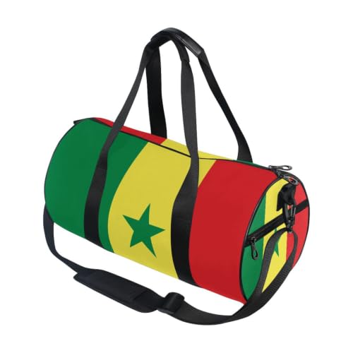 Bolsa de gimnasio de Senegal, maleta de mano redonda para viajes y fitness