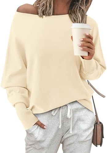 BTFBM Off Shoulder Sweaters for Women Trendy 2025 Fall Long Sleeve Casual Basic Knit Winter Oversized Pullover Sweater