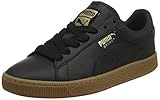  Puma Basket Classic Gum Deluxe, Zapatillas Unisex Adults’o, Negro Black-Metallic Gold, 42 EU
