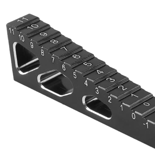 Enwye RC-Modellauto-Höhenmesser, Metall-Höhenmesser, Lineal, Messwerkzeug Für 1/8 1/10 1/12 RC-Auto, Schwarz