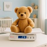 SCALESON S212 Pèse bébé et pèse enfant multifonctionnel au design moderne/Mesures à partir de 200g de poids minimum & Mesures jusqu'à 100kg de charge maximum