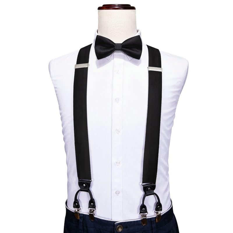 Set formal hombre: tirantes, pajarita, pañuelo y gemelos miniatura 3
