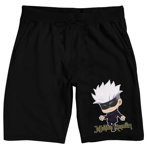 Bioworld Jujutsu Kaisen Chibi Gojo Men's Black Sleep Pajama Shorts