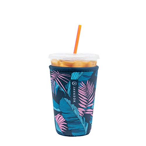 Sok It Java Sok Iced Coffee & Cold Soda Insulated Neoprene Cup Sleeve (Midnight Tropics, Medium: 22-28oz)