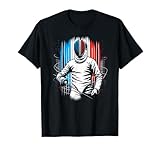 Si vous êtes un escrime patriotique épée ou sabre, ce design fantaisie de style grunge est parfait pour vous. Escrimeur de France pour hommes, garçons, gars, patriotes masculins de France et fans qui soutiennent l'escrime homme.