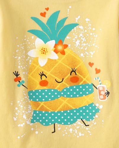Image of The Children's Place Baby Girls' and Toddler Unicorns,Butterflies,Trends Short Sleeve Graphic T-Shirts,3 Pack
