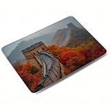 Tappetino Mouse 300x250mm | Superficie in Lycra Ultra-Liscia | Antiscivolo e Lavabile | Bordi Cuciti Mouse Pad, Tappetino Scrivania Portatile per Ufficio, Gaming Grande Muro, Il paesaggio 0o-513