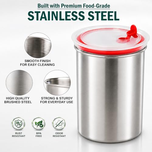 Image of JD Fresh Stainless Steel Greek Yogurt and Hung Curd Maker /Airtight Storage Container with Multipurpose Food & Oil Strainer /BPA Free Fine Mesh Stainer for Thik Homemade Curd,Panner & More (750 ML)
