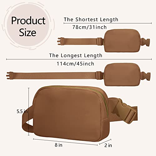 Image of VOROLO Fanny Pack For Women And Men Crossbody Bag Belt Bag Brown