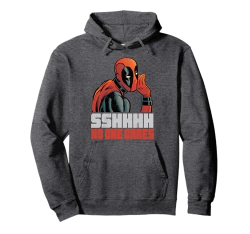Marvel Deadpool SHHH No One Cares Whisper Hoodie