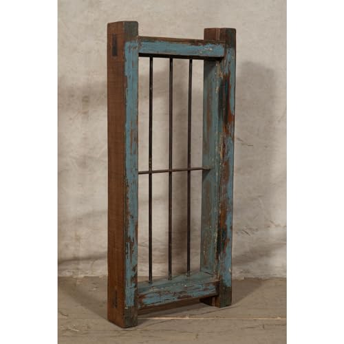 Biscottini Innentür Fenster L47xPR12xH103 - Eisentür - Türen für innen und außen - Wohnkultur