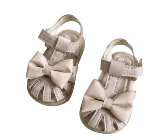Tot-Ville Baby Girls Soft Sole Sandals with Bow | Infant Toddler Summer Shoes | Anti-Slip Lightweight First Walker Open Toe Sandals | Hook & Loop Closure | Casual Party Dress Shoes-image-14