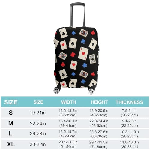 Tear-Resistant Luggage Protector Cover Breathable Anti-Dust Suitcase Guard Eco-Friendly Shockproof Design for Long-Haul Travel & Business Trips Enhanced Luggage Protection Playing Cards2