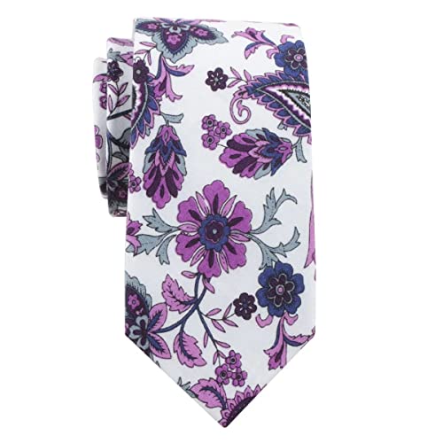 Image of Elfeves Men's Skinny Solid Color Tie Causal Cotton Linen Narrow Slim cut Necktie