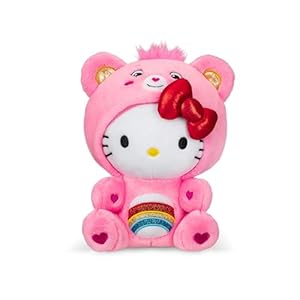 Care Bears Hello Kitty Dressed As Cheer Bear 8″ Fun-Size Plush – Soft, Huggable Bestie! – Good for Girls and Boys, Employees, Collectors, Ages 4+