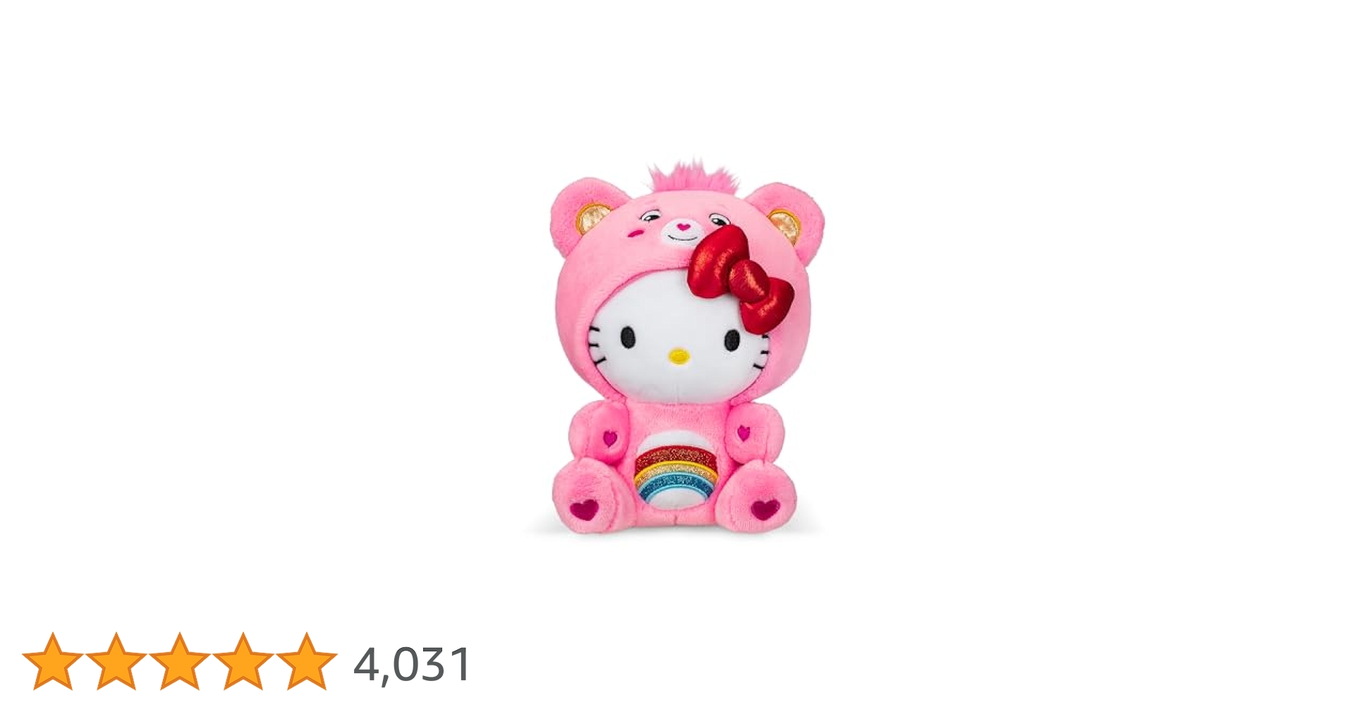 ケアベアーズ ハローキティ ラブズ チアベア 10インチ　ぬいぐるみ2個パック Amazon.com: Care Bears Hello Kitty Loves Cheer Bear 10