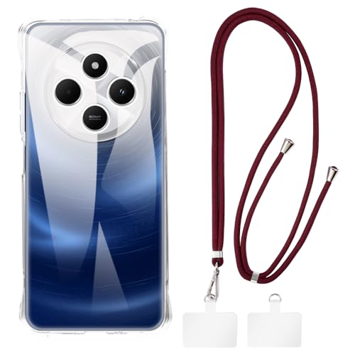 Shantime �P�[�X�ƃN���X�{�f�B�X�g���b�v�Z�b�g Xiaomi Redmi 14C 5G �Ƃ̌݊������� �g�уJ�o�[�Ƌ����o�b�N���t�������\�l�b�N�X�g���b�v�����2���̃p�b�`�t��(�N���A + ���b�h)