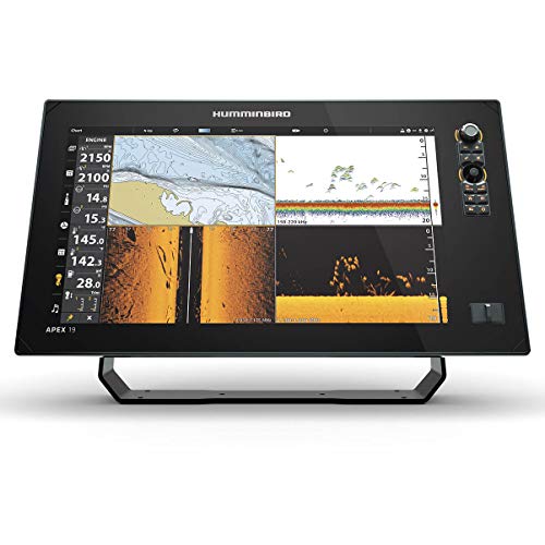 Image of Humminbird APEX 19 GPS Fish Finder with Transducer, MEGA Side Imaging+ & HD Touchscreen