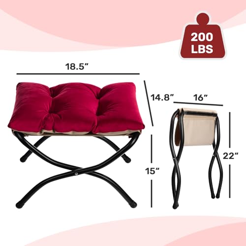 HollyHOME Folding Footrest Ottoman - Foldable, Portable, 11% Off