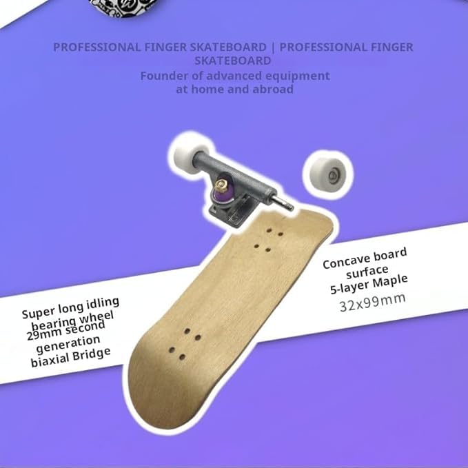 Teak Tuning32mm Pro Fingerboard Complete Fully Assembled With Pro Level