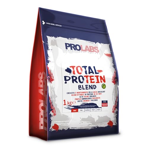 Total Protein Blend - 1 Kg - Cioccolato - Blend Ottimale Di 6 Proteine Con Diverso Tempo Di Assimilazione - Cremoso E Delizioso