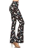 Leggings Depot PZA-S558-S Unicorn Wonderland Palazzo Print Pants, Small