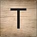 SMART BLONDE T Letter Tile Novelty Metal Square Sign SQ-1122