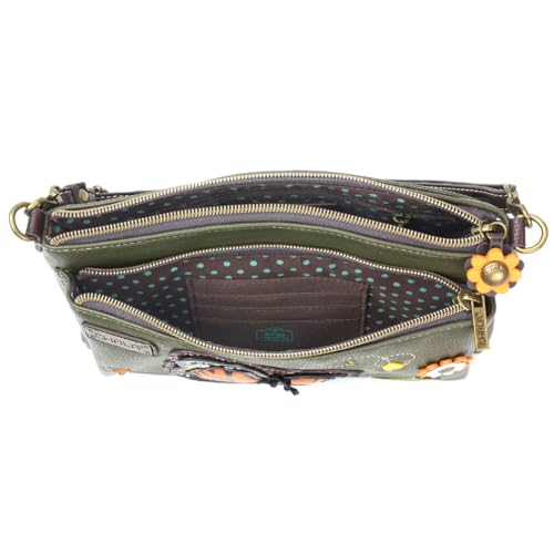 Image of CHALA RFID Protected Vegan Leather Deluxe Crossbody Bag with Adjustable Straps