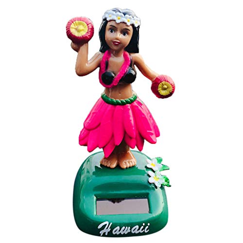 Sharplace Hondenspeelgoed, model Solar Hawaii, meisjes, dans bobblehead, ornament voor huis, auto, kantoor - B-roze - Image 5