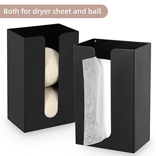 Image of SUBEKYU Magnetic Dryer Sheet Holder for Laundry Room ,Dryer Sheet Container,Iron Dryer Sheet Dispenser for Laundry Storage and Organizition, Wall Dryer Sheet Box,Fabric Sheet Holder,Black