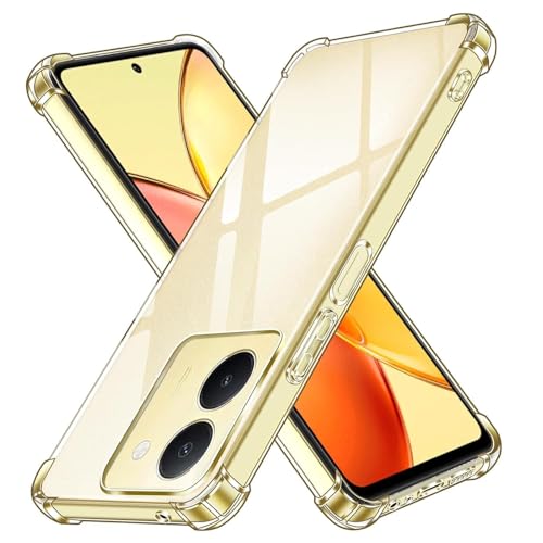 Image of Lustree Compatible with vivo Y200 Pro 5G Back Cover| Clear + TPU Case with 4 Corner Air Cushion Protection & Camera Protection | Slim& Stylus Cover for vivo Y200 Pro 5G