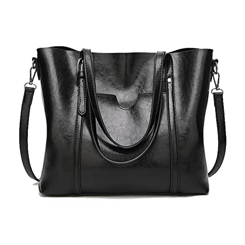 Sac à main en cuir souple pour femme grand cabas vintage rétro porté épaule