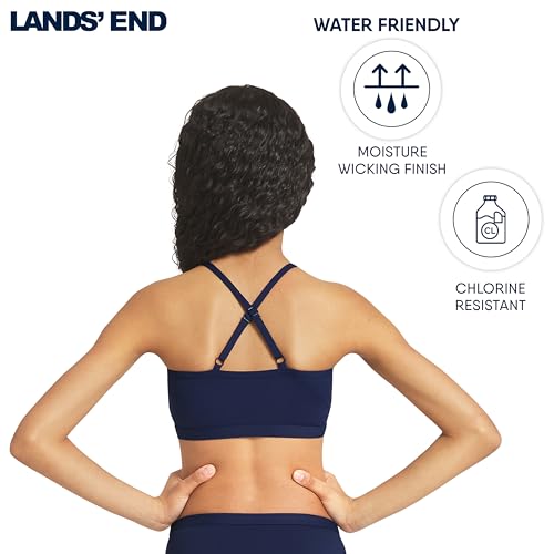 Image of Lands' End Girls' Swim UPF 50+ Adjustable Strap Bikini Set