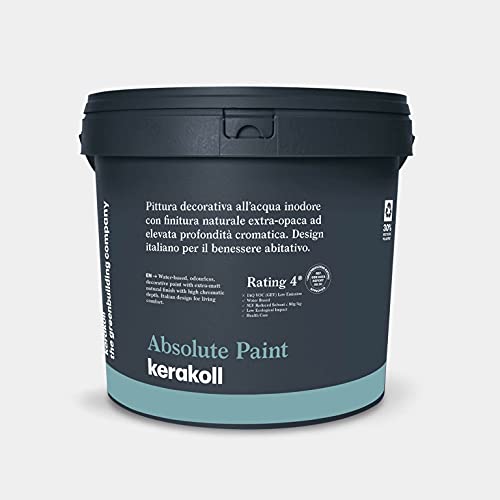 Absolute Paint Kerakoll Lt. 10, Pittura decorativa all’acqua inodore con finitura naturale extra‑opaca ad elevata profondità cromatica