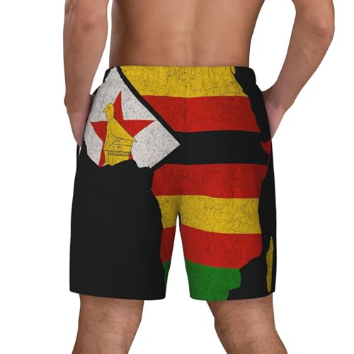 Pantalones cortos de baño cómodos para hombre con mapa de África para fitness 7
