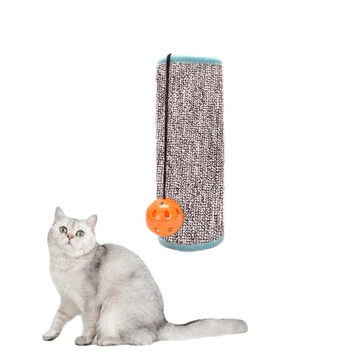 UtySty Cat Scratcher Mats Wrap Around Cat Scratching Post Cover Pad with Hanging Cat Toys Ball for Table Leg Cat Tree Tower Furniture Sofa Chair Legs Sofa Couch Kitty Fun Interaction