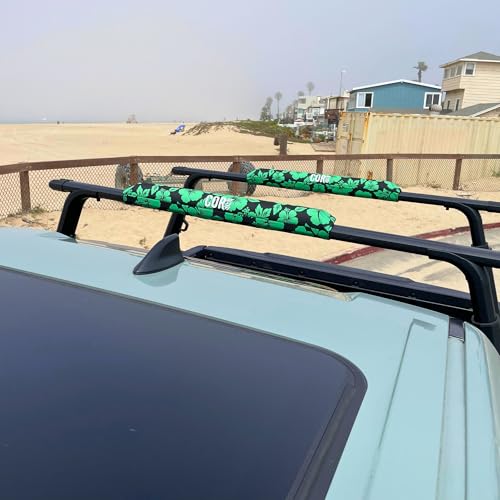 Image of COR Surf Aero Car Roof Rack Pads for Surfboard, Kayak, SUP, Snowboard, Surfboard, Paddleboard and Canoe for Large and Flat Style Aero Bars