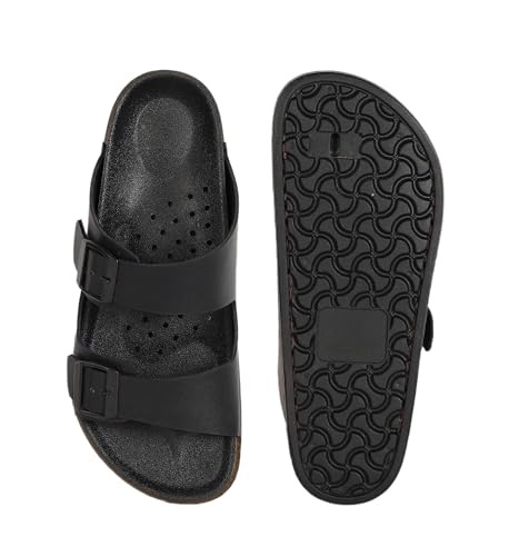 Image of AADI Men's Synthetic Leather Lightweight Comfortable Indoor Outdoor Daily Use Casual Slides /Slippers /Sandals /Floaters