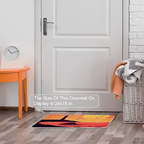 Alfombrilla de puerta exterior Sunset Lighthouse Cove lavable y resistente 6