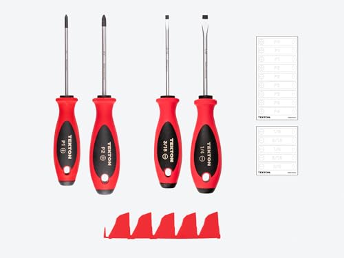 Image of TEKTON Phillips and Slotted Screwdriver Set, 4-Piece | DWZ90112