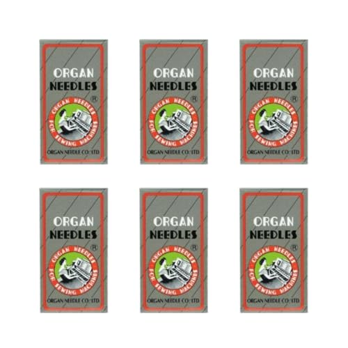 Organ Sewing Machine Needles Ball Point Sizes 65/9, 70/10, 75/11, 80/12, 90/14, 100/16 - Total 60...