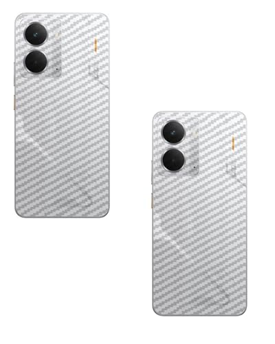 Image of (Pack of 2) Compatible with Skin Sticker /Vinyl wrap /Protective Film Mobile Back Skin Carbon Fiber 3D Transparent by Candeal Mizhan(Only Back) (Realme, Realme P3 5G)