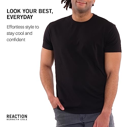 Kenneth Cole REACTION Mens T-Shirt Pack of 3 - UPF 50+ Cotton/Spandex Jersey Slim Fit T Shirts for Men 3-Pack4